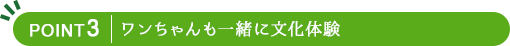 ワンちゃんも一緒に文化体験